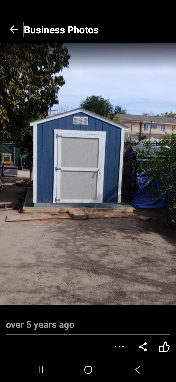 Finished wood shed
