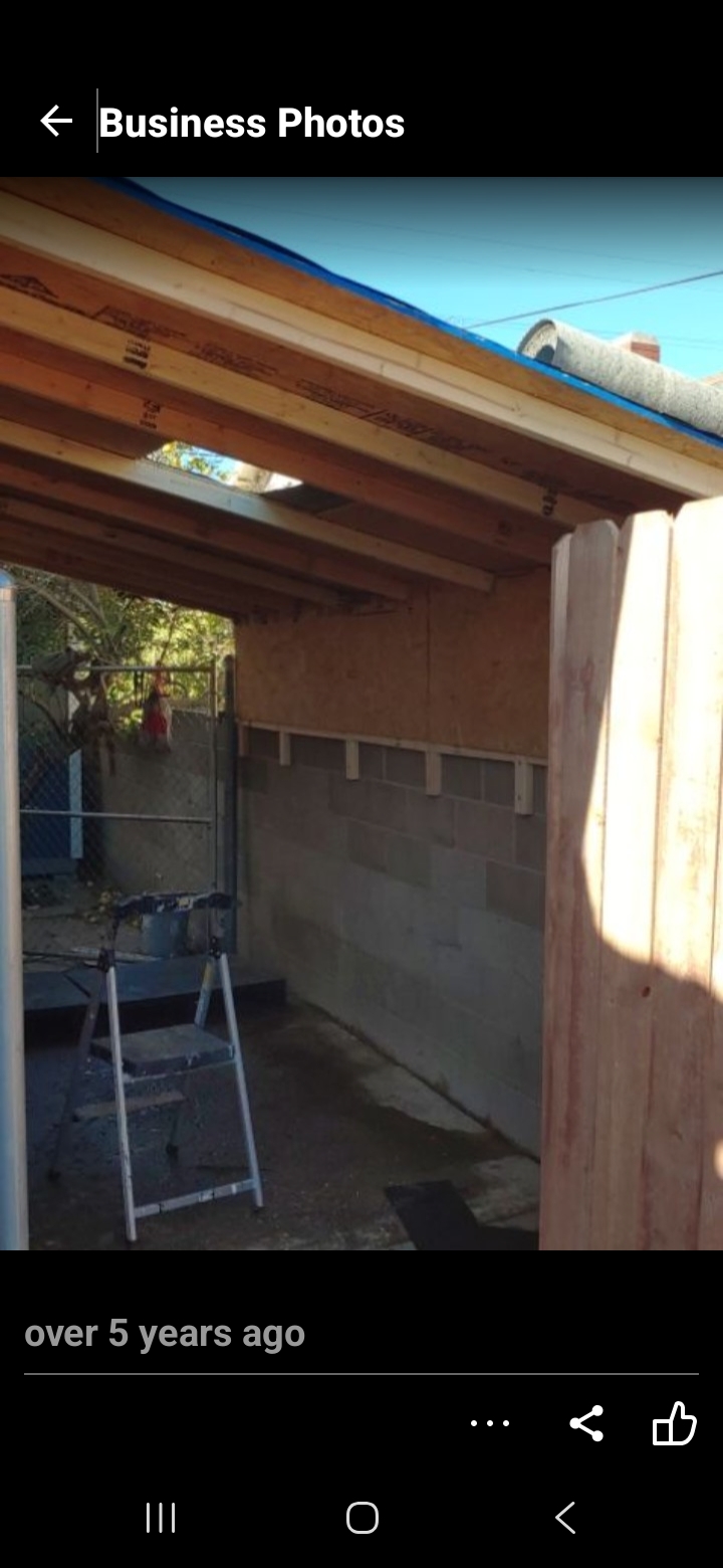 Shed under construction